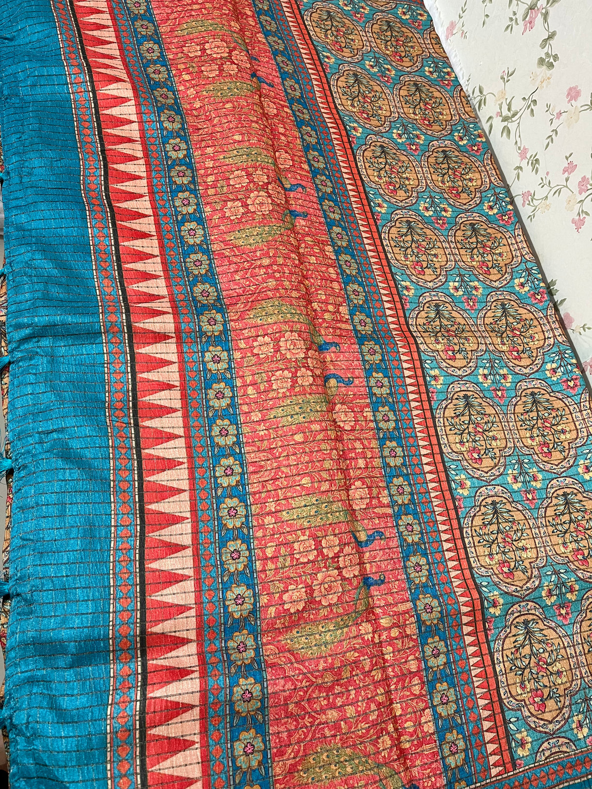 Mulguri art linen cotton - KALAMKARI