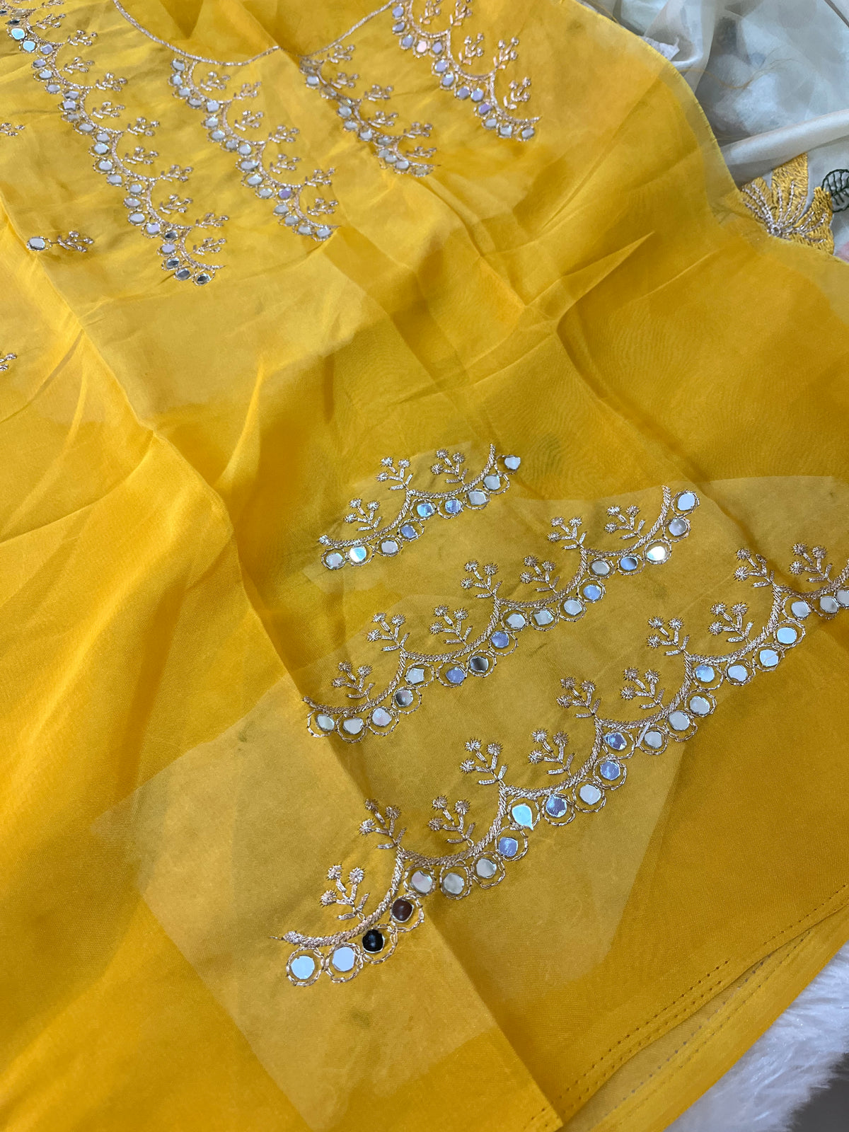 Organza tissue premium quality saree - HOA129