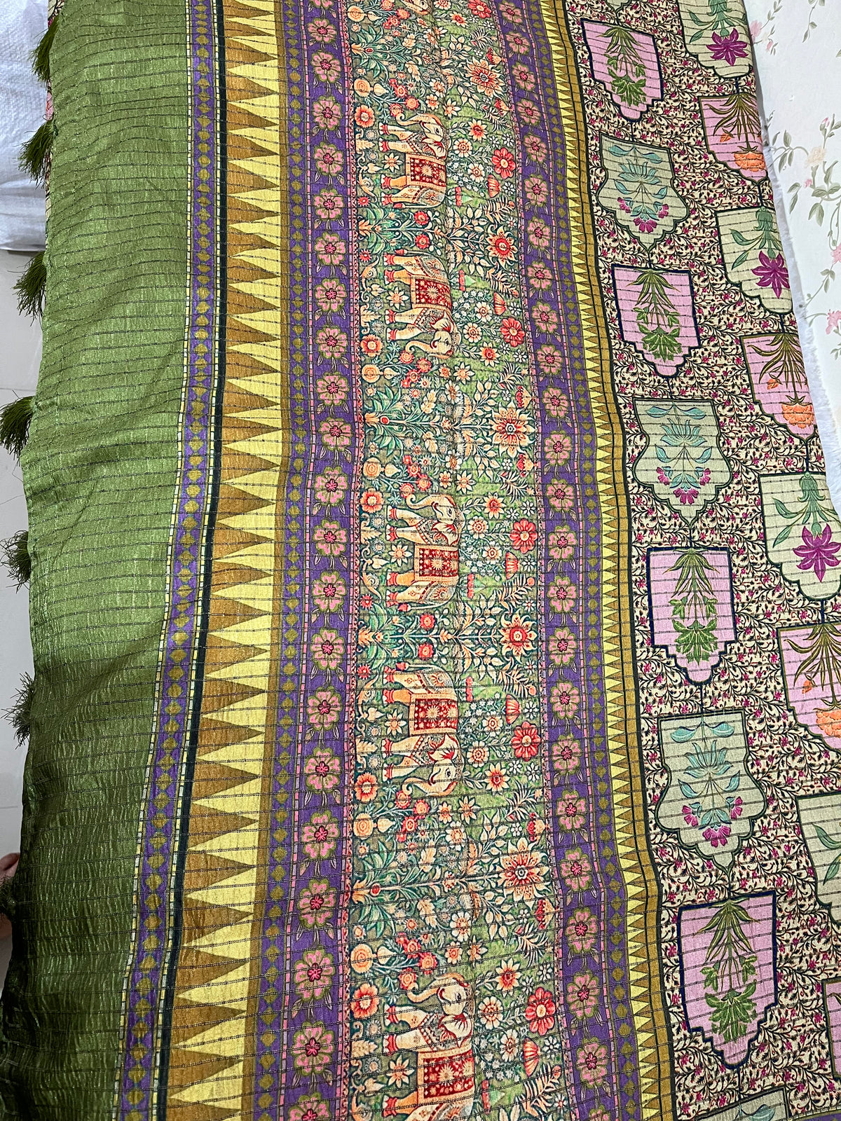 Mulguri art linen cotton - KALAMKARI