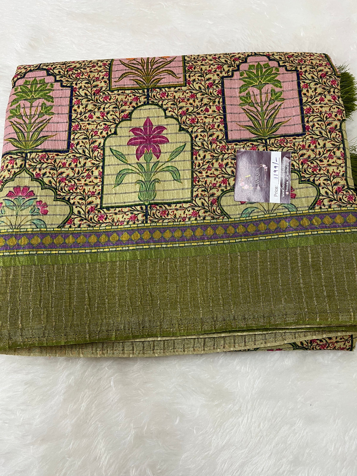 Mulguri art linen cotton - KALAMKARI