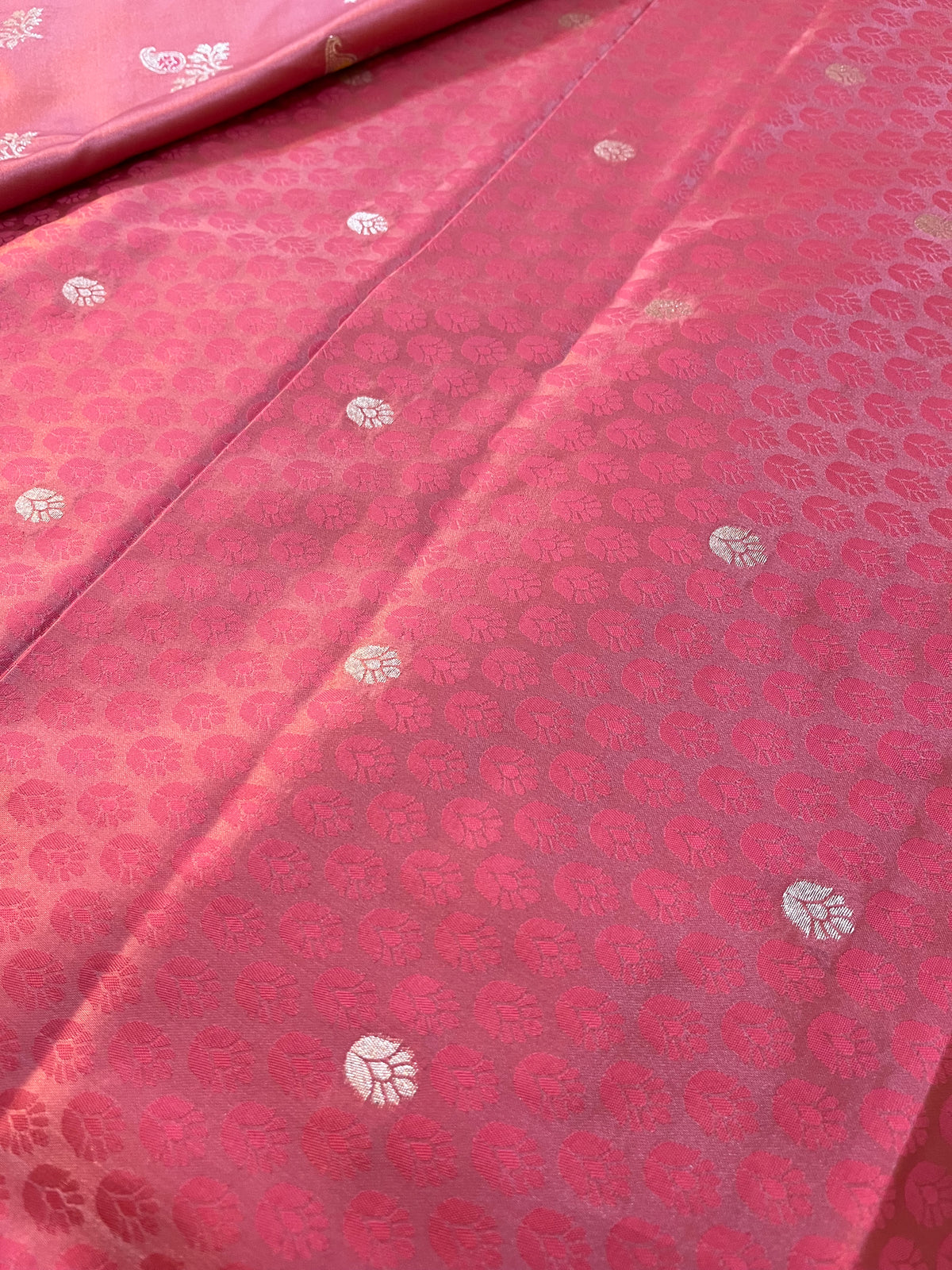 Banarasi satin silk mix Meenakari