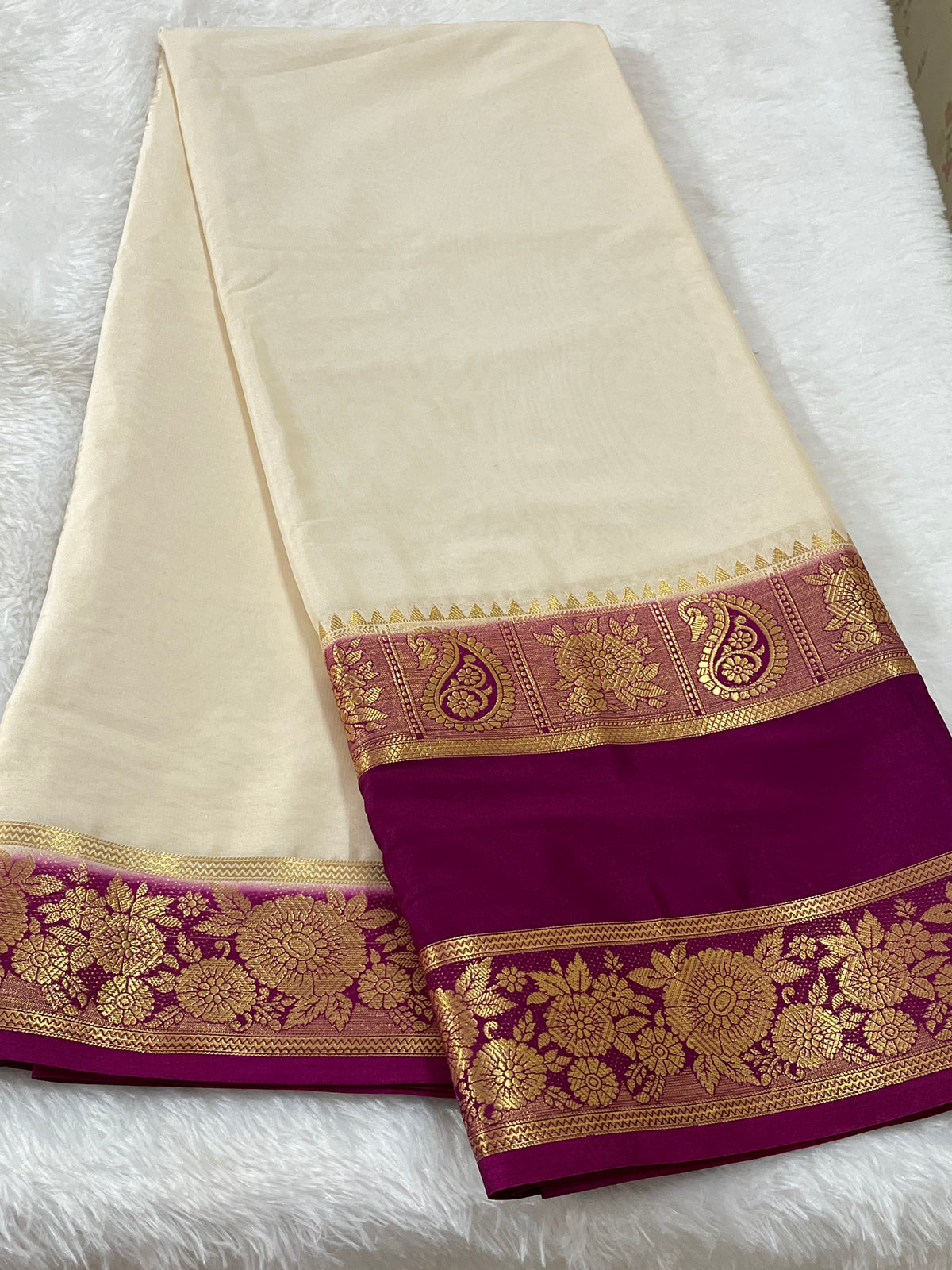 Semi Mysore crepe silk - KUSUMA
