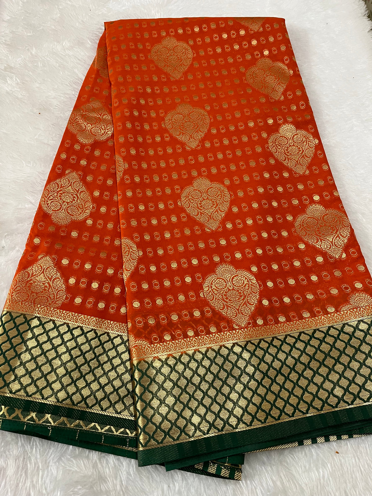 Banarasi crepe silk - HOA117