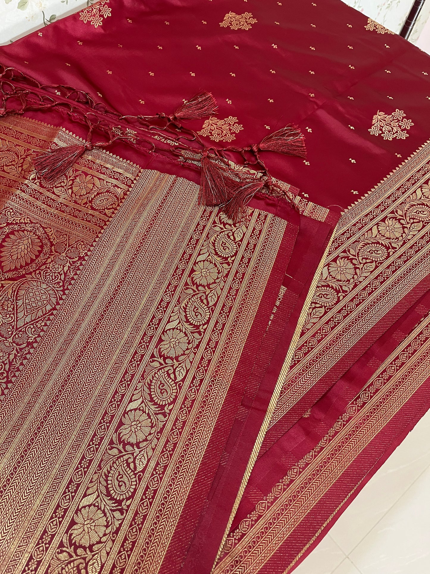 Satin Banarasi kathan silk( HOA144)