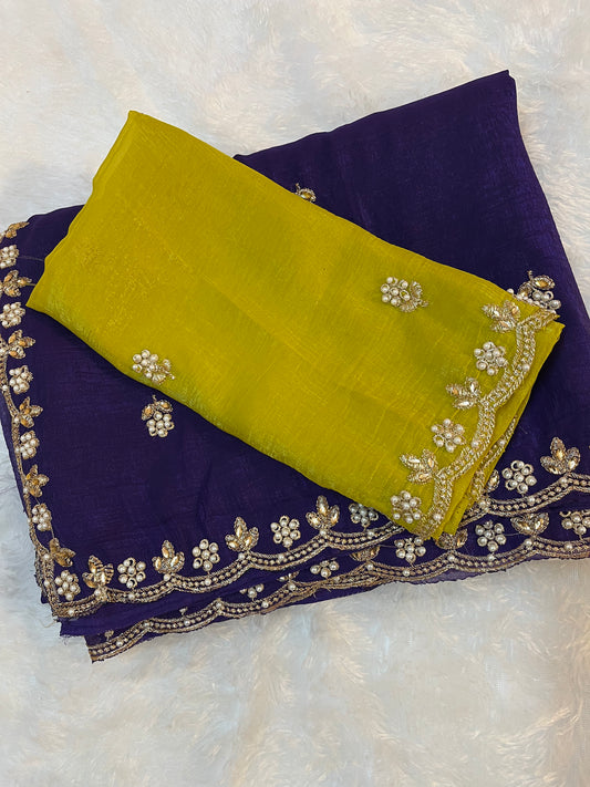 Tissue Georgette saree