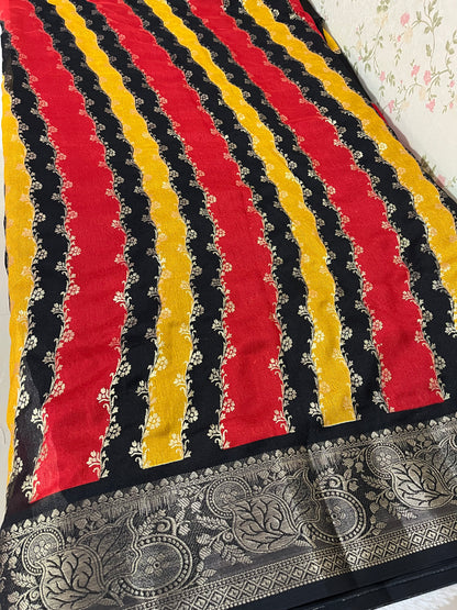 Premium quality Marshmallow saree - HOA130