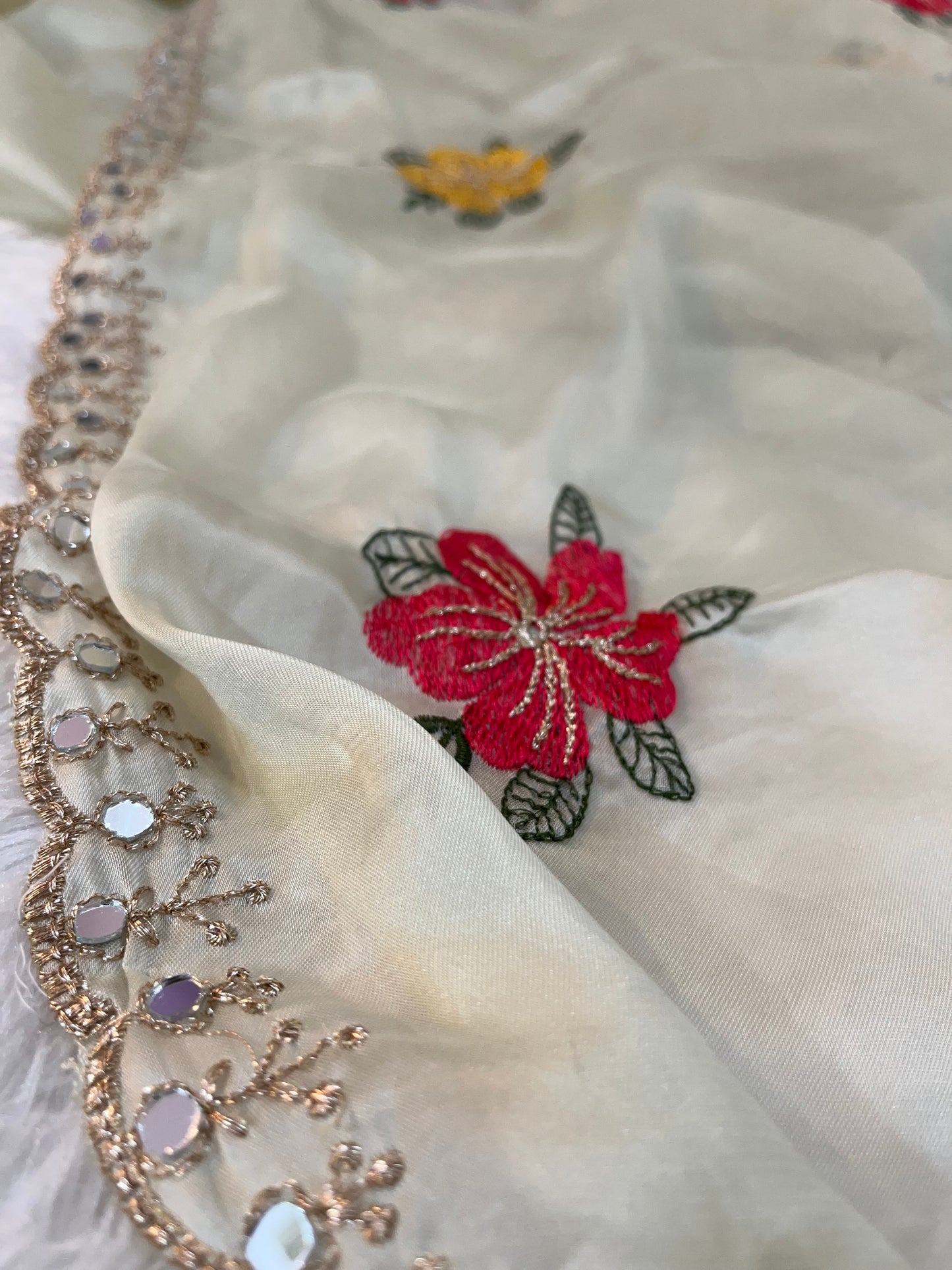 Organza tissue premium quality saree - HOA129