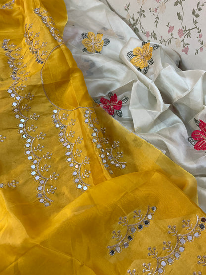Organza tissue premium quality saree - HOA129