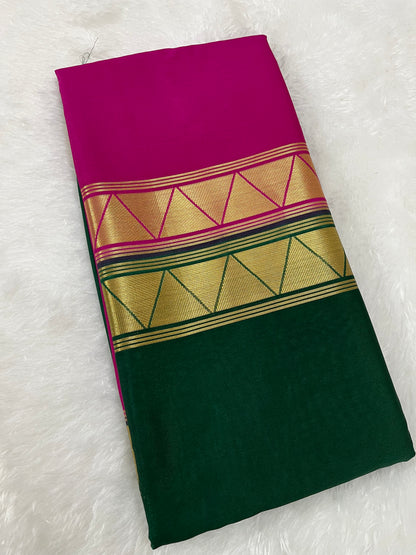 Half & Half semi Mysore silk