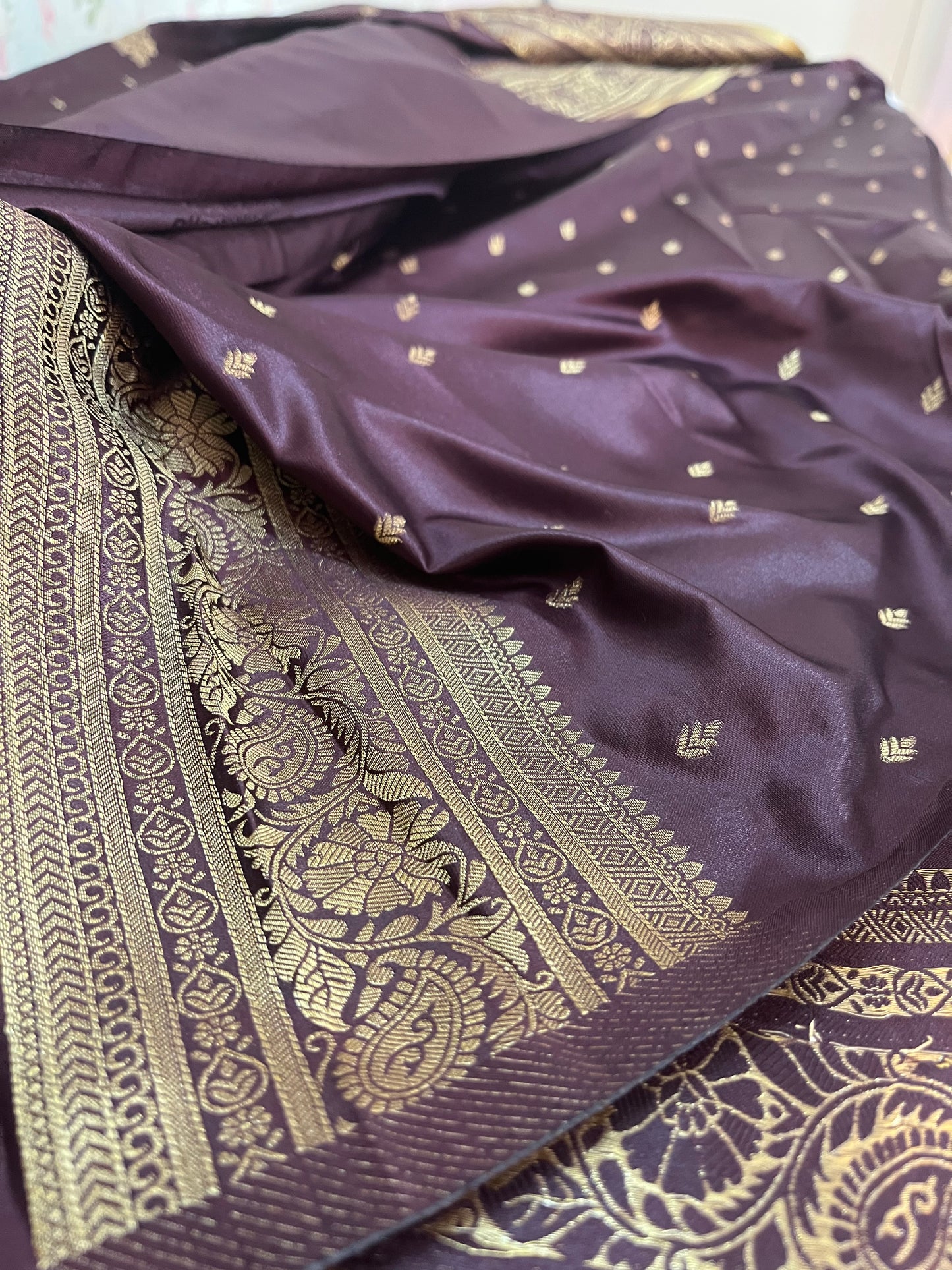 Satin Banarasi kathan silk( HOA144)