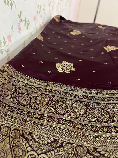 Satin Banarasi kathan silk( HOA144)
