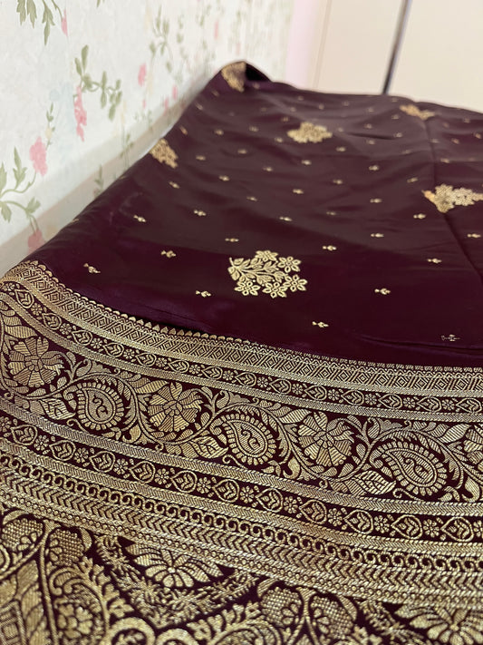 Satin Banarasi kathan silk( HOA144)