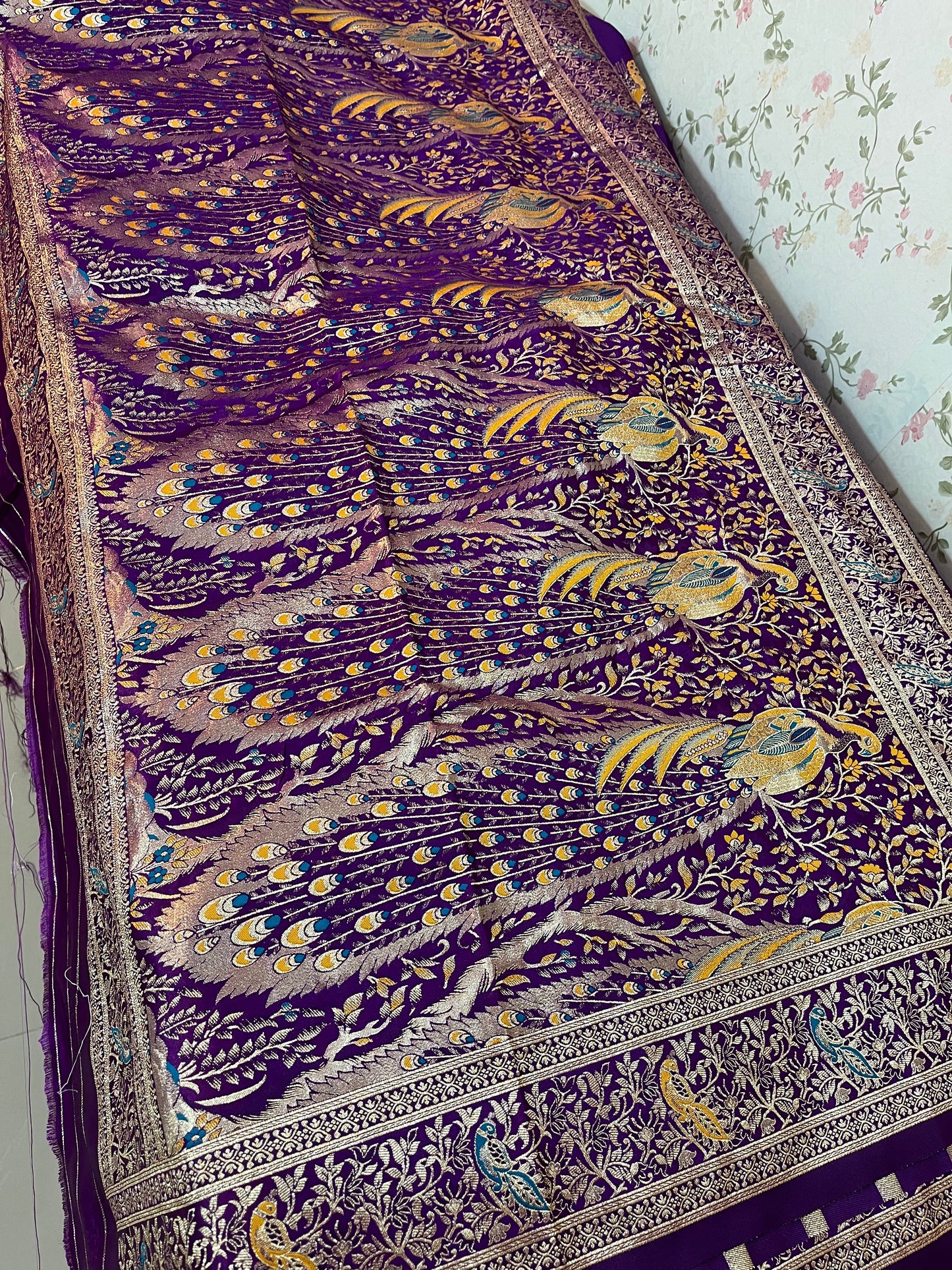 Satin Silk mix Meenakari Banarasi
