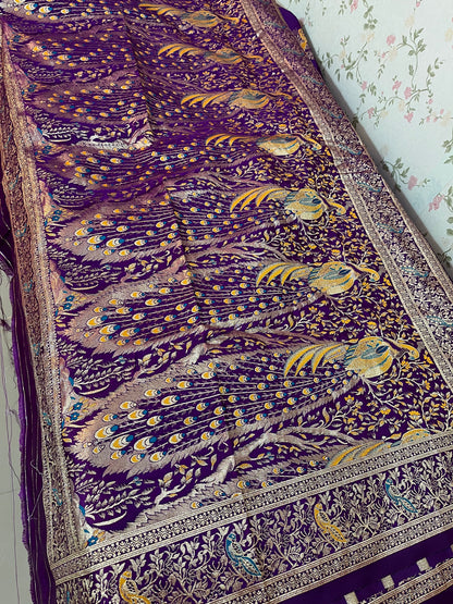 Satin Silk mix Meenakari Banarasi