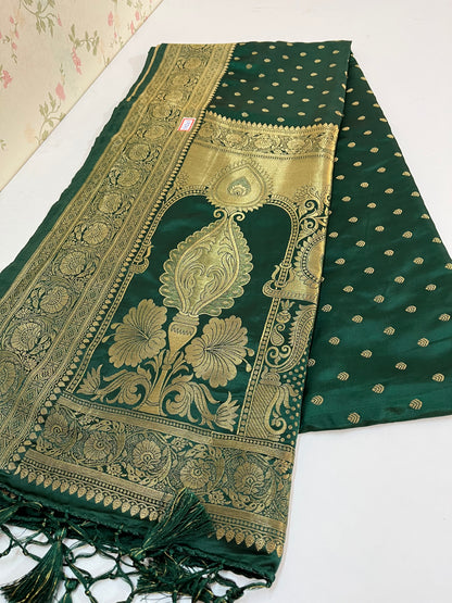 Satin Banarasi kathan silk