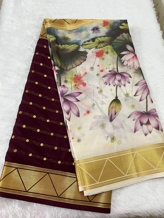 Premium Quality Semi Mysore silk - HOA99