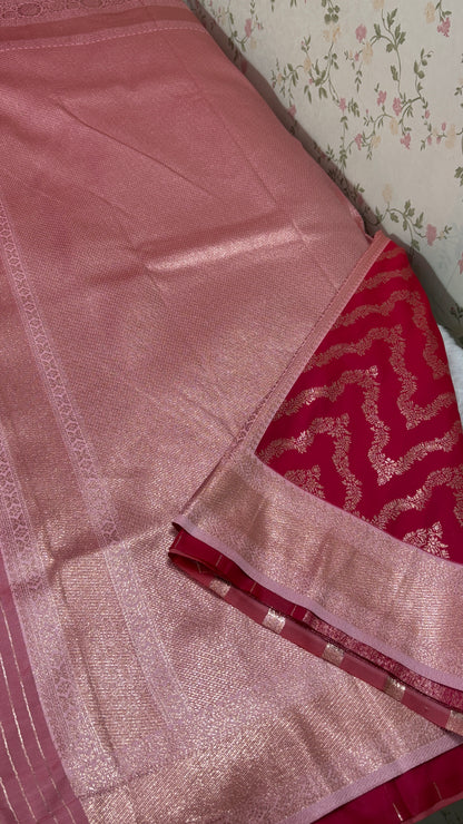 Semi silk imitation of pure kanchivaram Pattu saree - HOA128