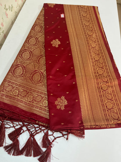 Satin Banarasi kathan silk( HOA144)