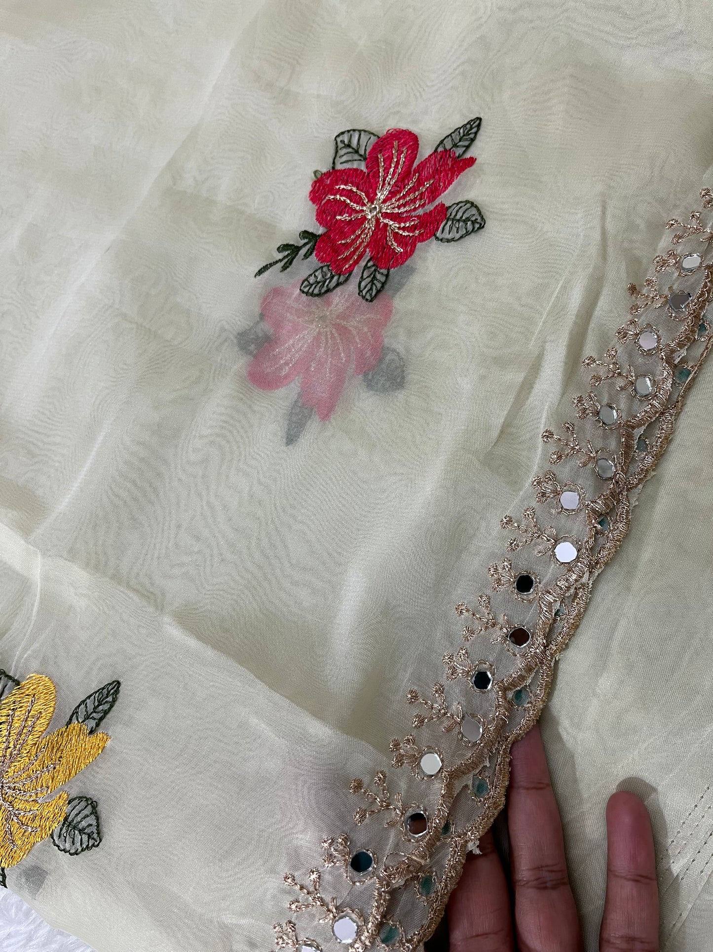 Organza tissue premium quality saree - HOA129