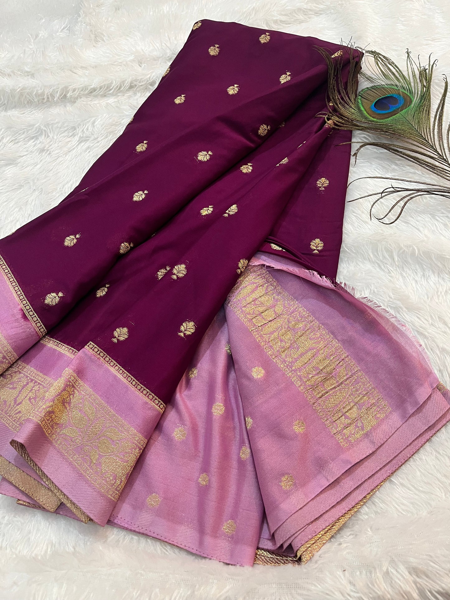 Premium Mysore crepe silk ( HOA154 )