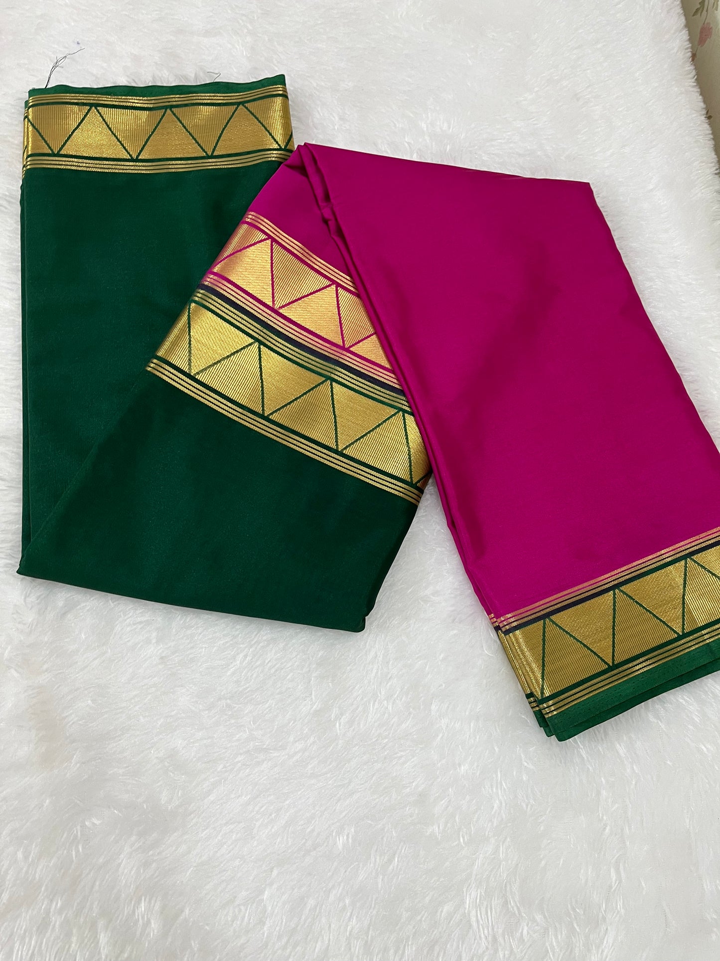 Half & Half semi Mysore silk