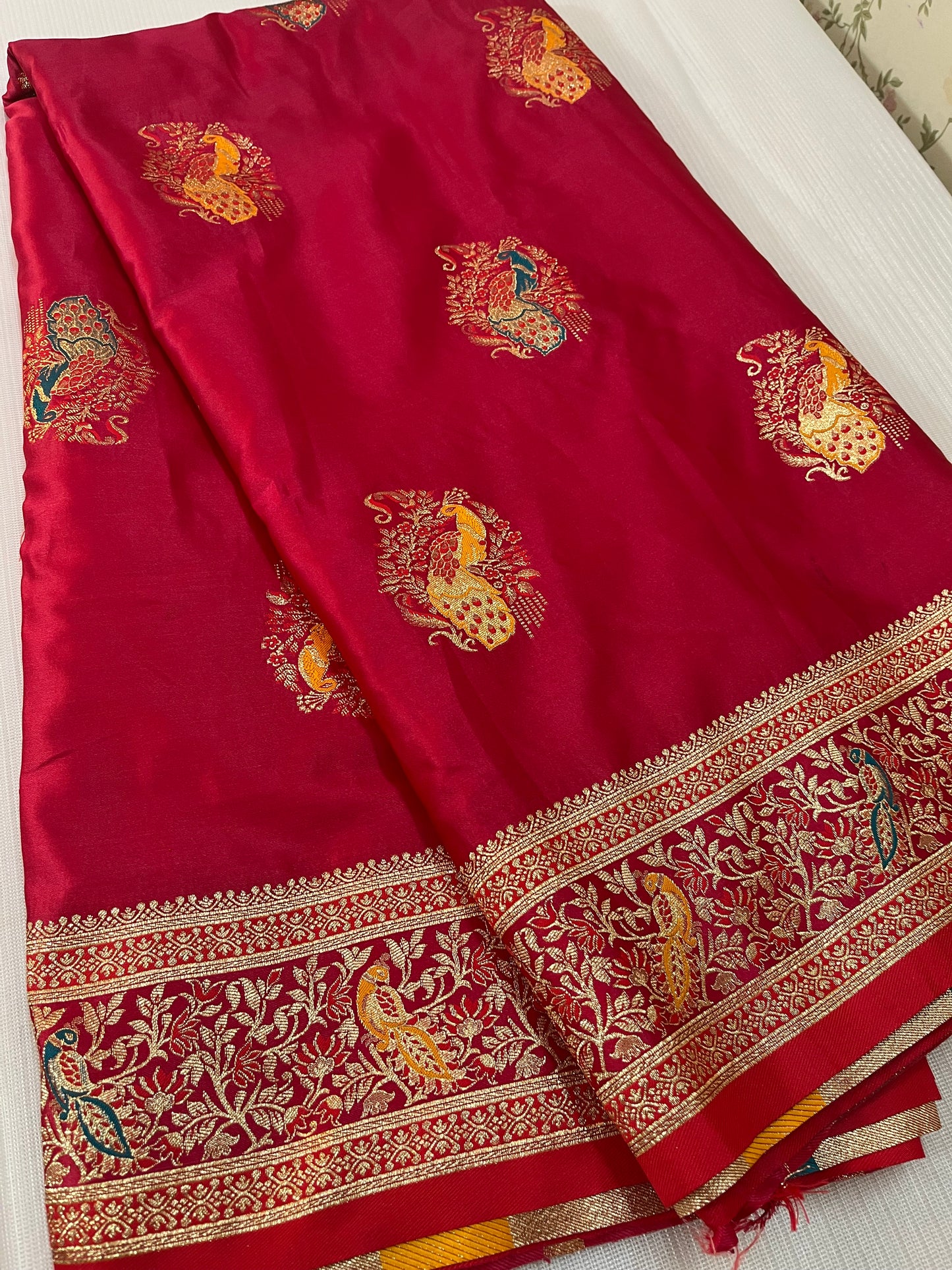 Satin Silk mix Meenakari Banarasi