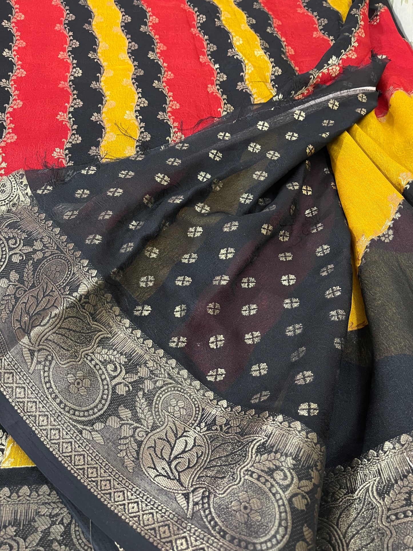 Premium quality Marshmallow saree - HOA130