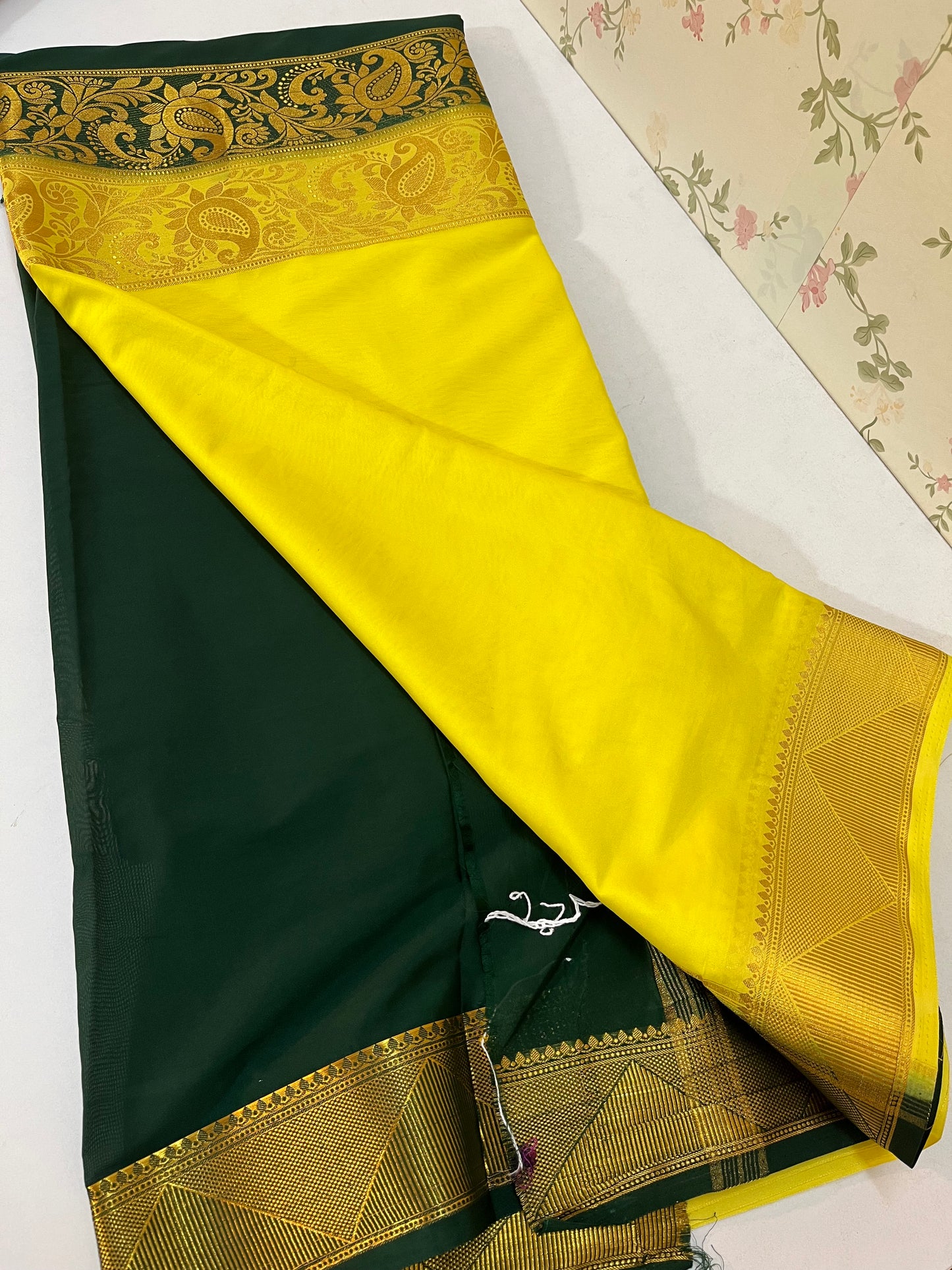 Half & Half semi Mysore silk ( HOA143 )