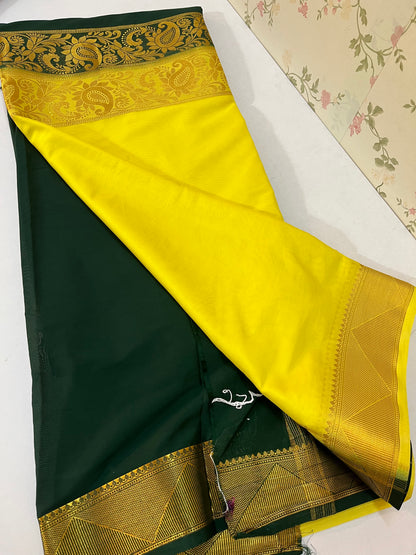 Half & Half semi Mysore silk ( HOA143 )