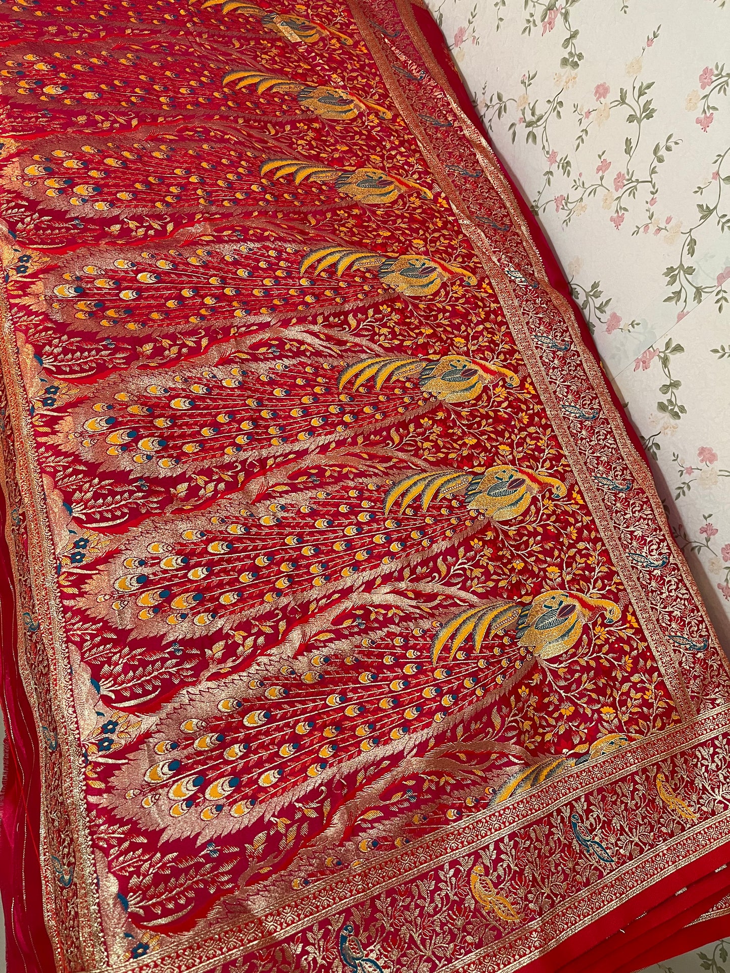 Satin Silk mix Meenakari Banarasi