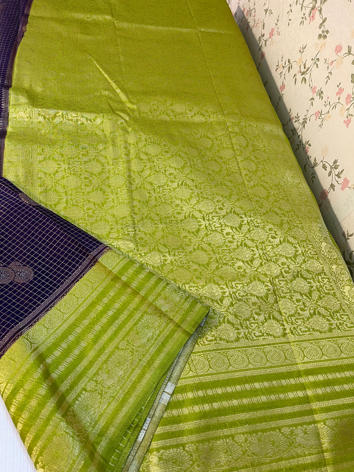 Semi Kanchivaram crepe silk -HOA136