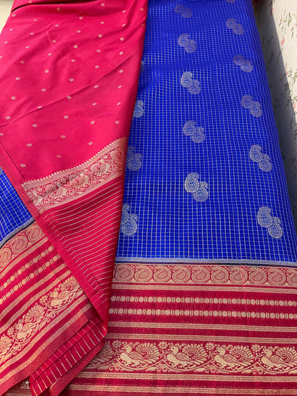 Semi Kanchivaram crepe silk -HOA136