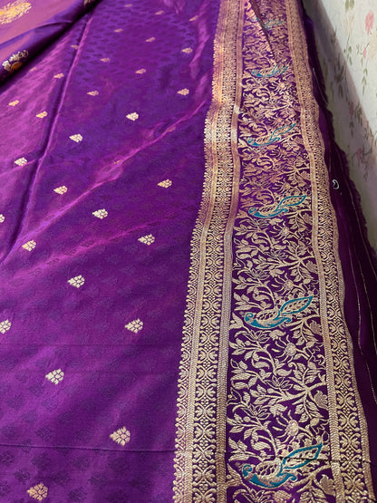 Satin Silk mix Meenakari Banarasi