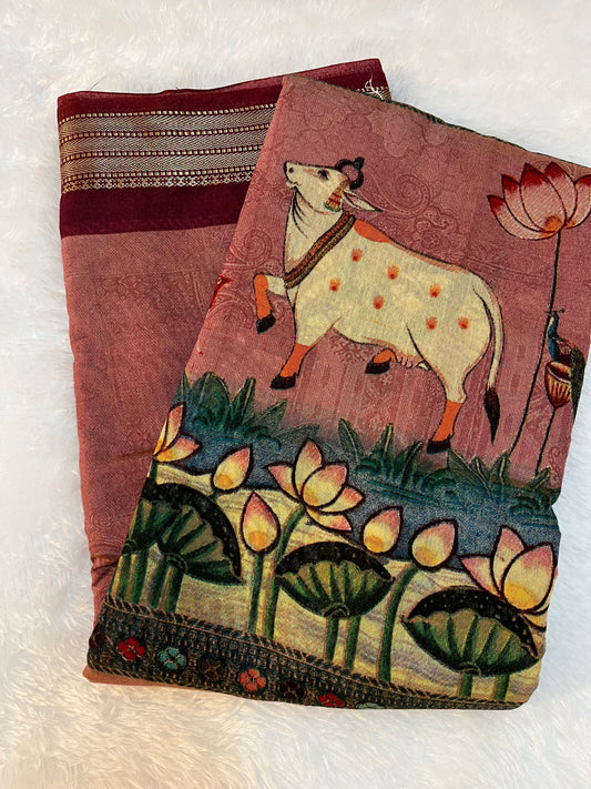 Kalamkari linen cotton