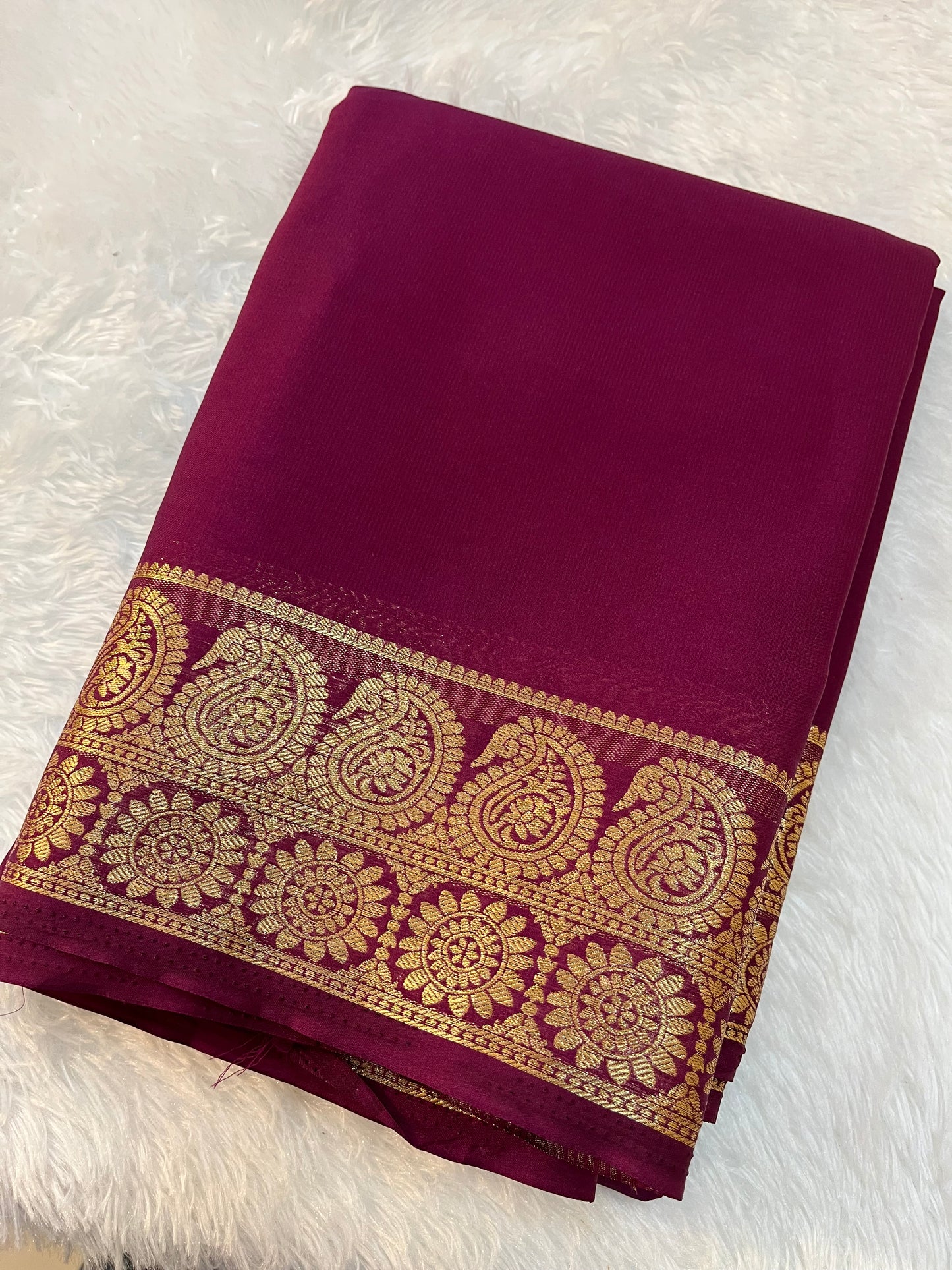 Semi Mysore silk ( Mango )