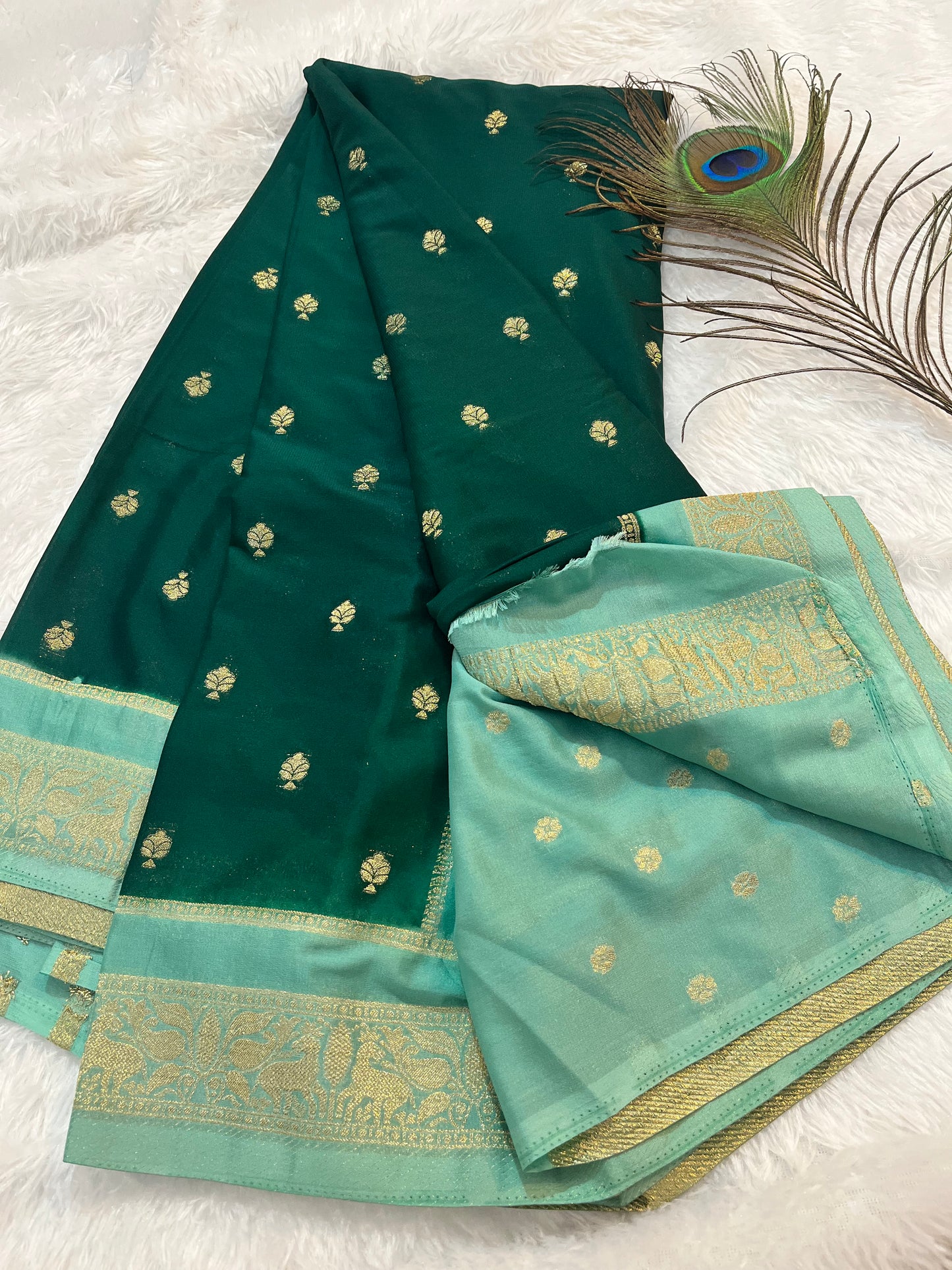 Premium Mysore crepe silk ( HOA154 )