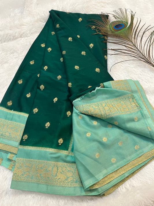 Premium Mysore crepe silk ( HOA154 )