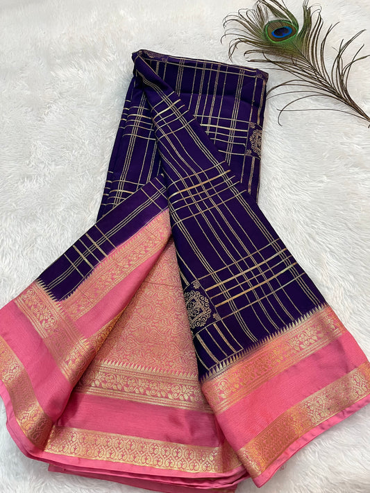 Premium Mysore crepe silk(HOA152)