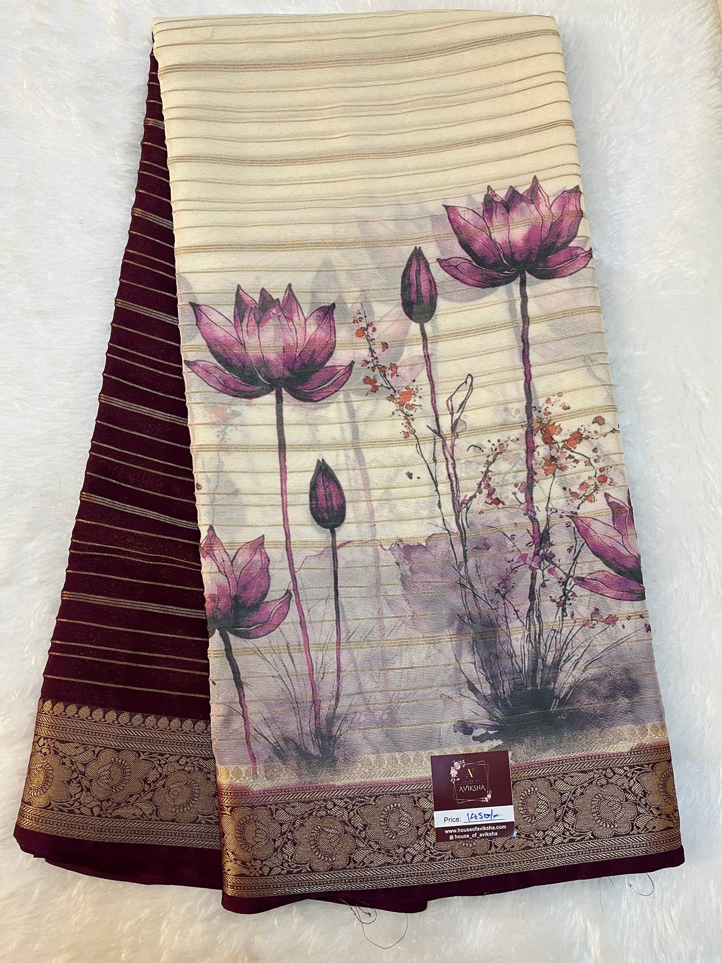 Half and Half Georgette Saree