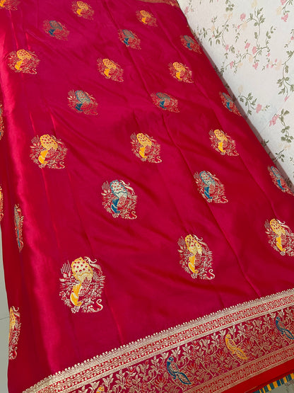 Satin Silk mix Meenakari Banarasi
