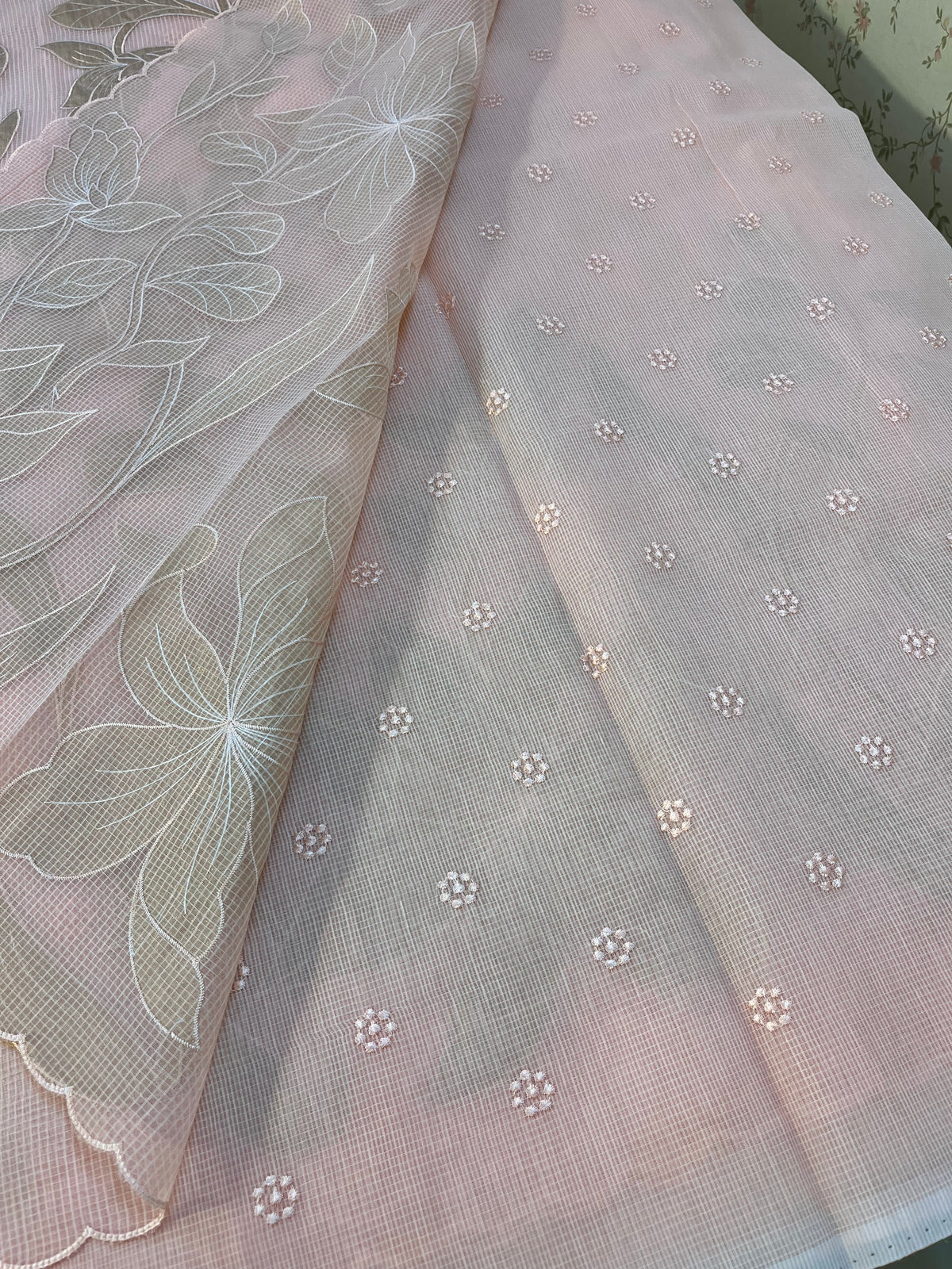 Gold Appliqué work in Kota silk(Gold)