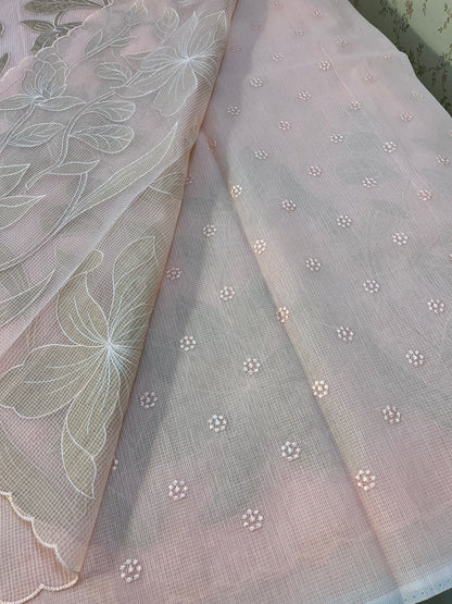 Gold Appliqué work in Kota silk(Gold)
