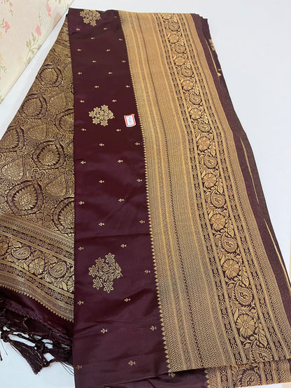 Satin Banarasi kathan silk( HOA144)