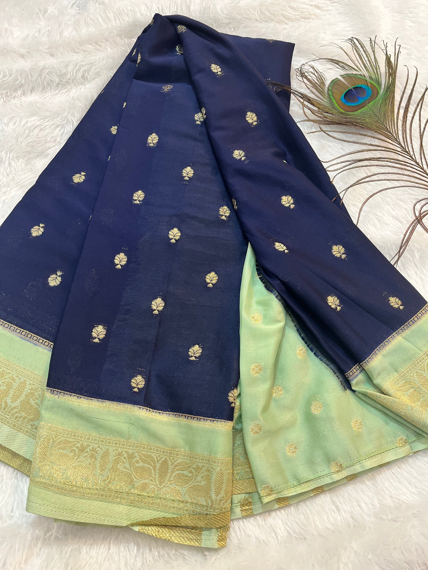 Premium Mysore crepe silk ( HOA154 )