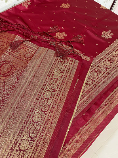 Satin Banarasi kathan silk( HOA144)