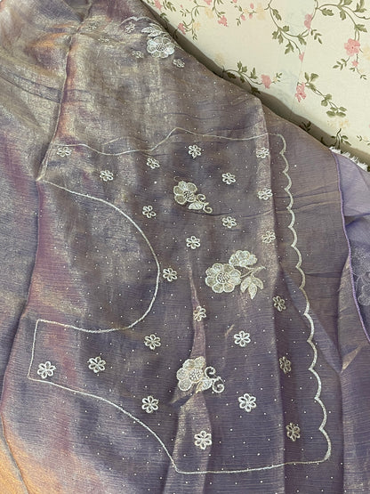 Space silk- Embroidery-HOA126