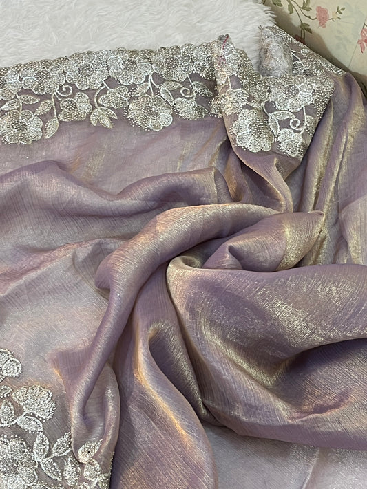 Space silk- Embroidery-HOA126