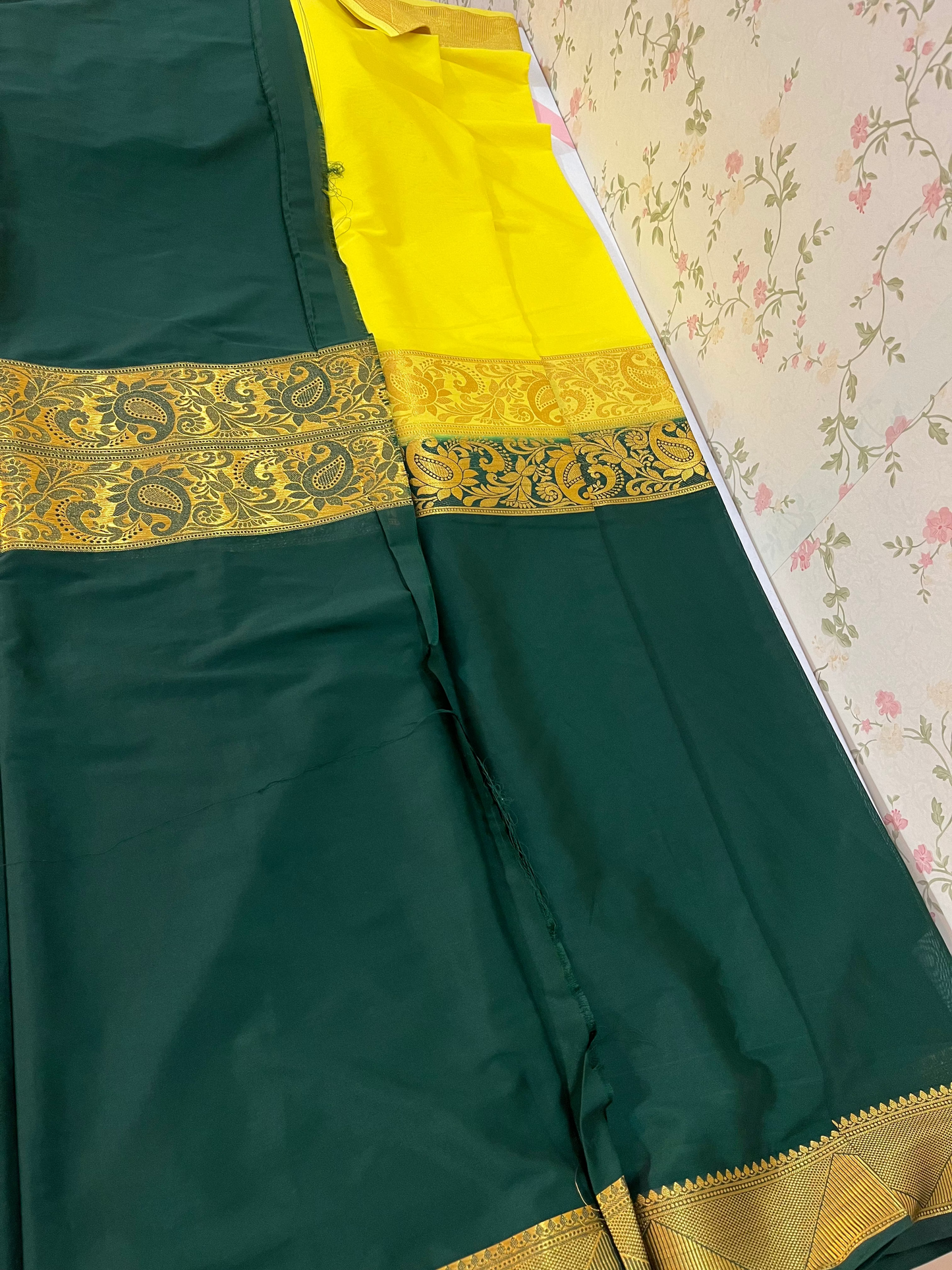 Half & Half semi Mysore silk ( HOA143 )